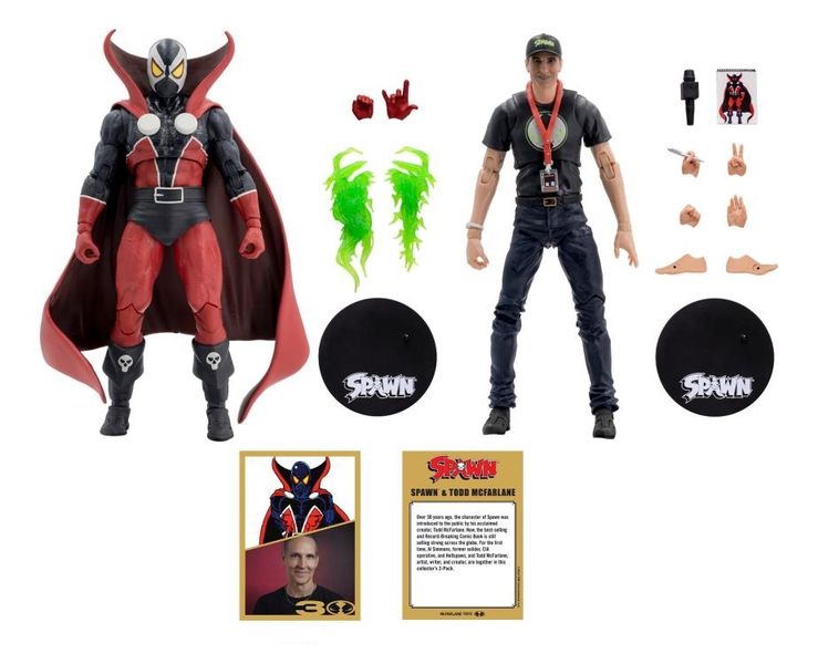 Spawn 30th ANN 7IN Scale Spawn &amp; Todd McFarlane Figure PK