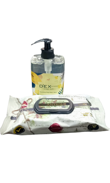 Dex - Luxury Liquid Soap 500ml + 50 in a Pack Wipes - Lavender