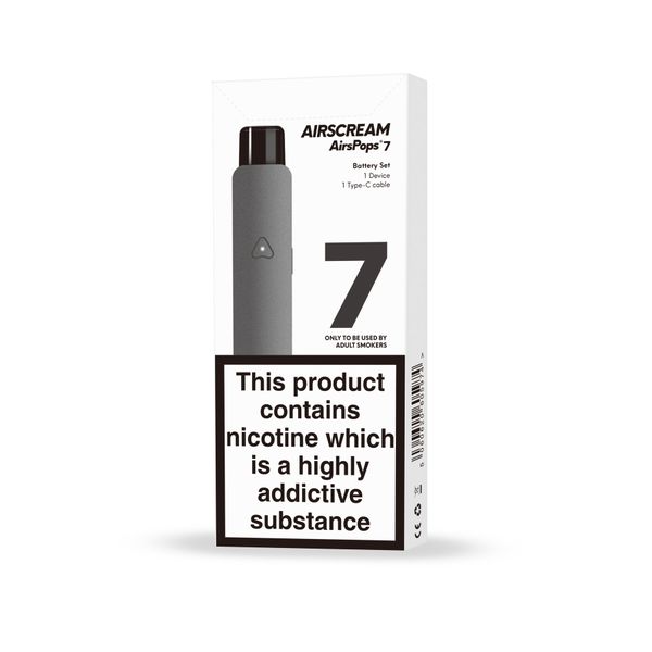 Airstream - Airspops 7 - Child Proof Battery Set - Black &amp; Grey - 700 mAh