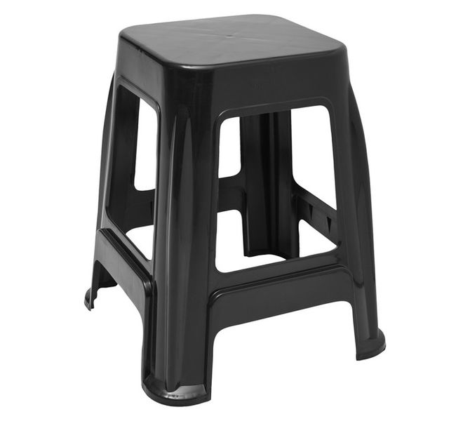 Plastic Stool Black 460 mm ( Set Of 2 )
