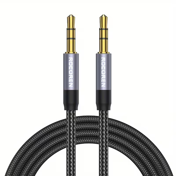 3.5mm AUX Audio Cable 1m (Male to Male) - Nylon Braided - Stereo Hi-Fi