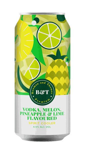 Bowman &amp; Thomas Vodka, Melon, Pineapple &amp; Lime (24 x 440ml) cans