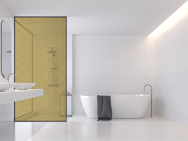 Robin Sprong Frosted Vinyl Sticker For Your Shower Glass - Mustard