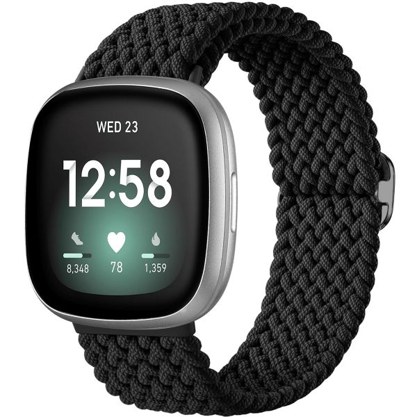 Braided Soft Stretchy Band Compatible With Fitbit Sense/Versa 3/4 &amp; Sense 2