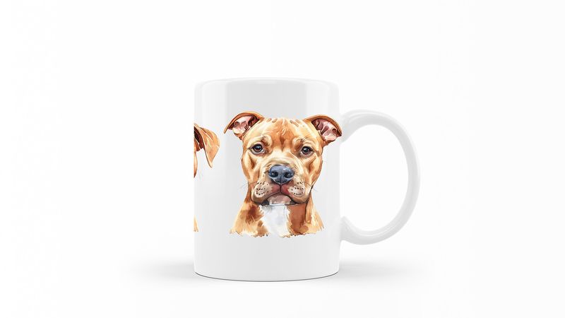Staffordshire-Terrier Printed Coffee Mug image
