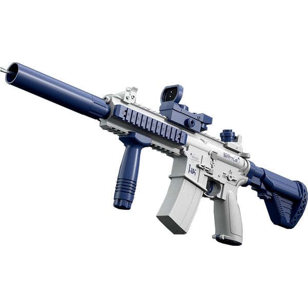 Blue M416 Electric Water Gun, High-Capacity, Continuous Shot Summer Toy