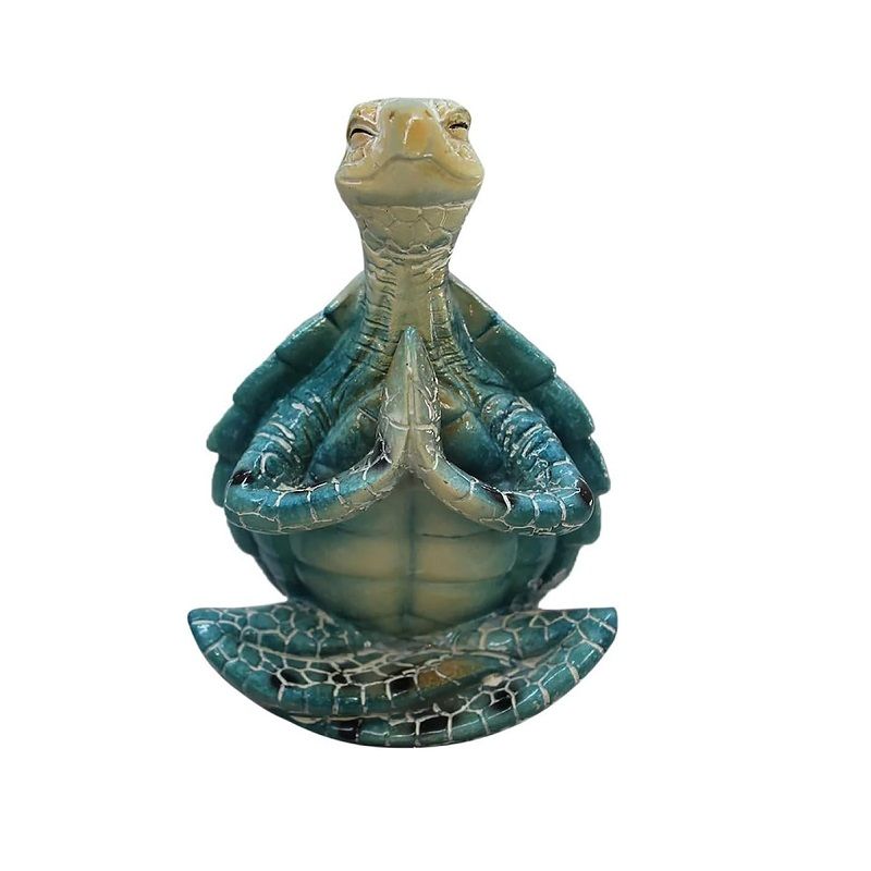 Sea Turtle Meditation Yoga Statue for Home Office Decorations