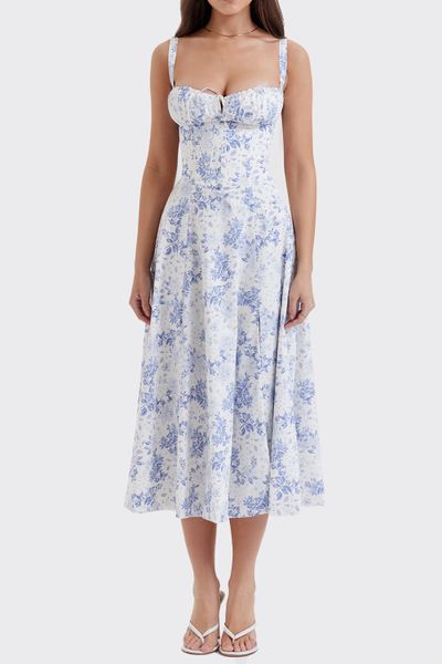 Women's Boho Floral Milkmaid Sundress