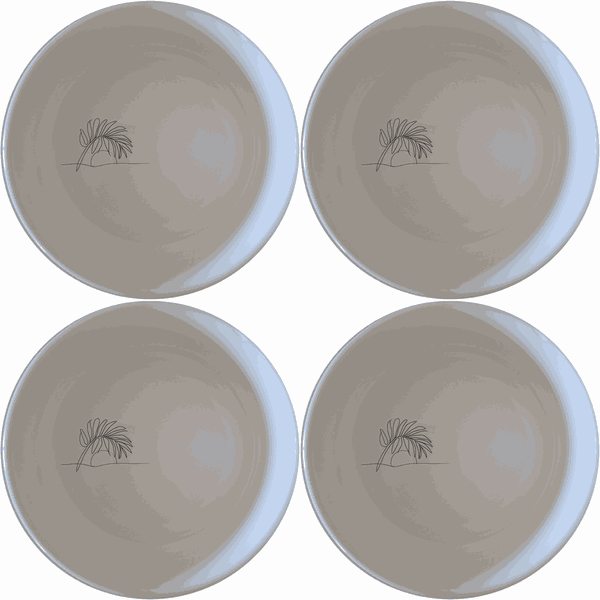 Tropical Palm Fronds Sunset Bowl Set of 4 - Range 2