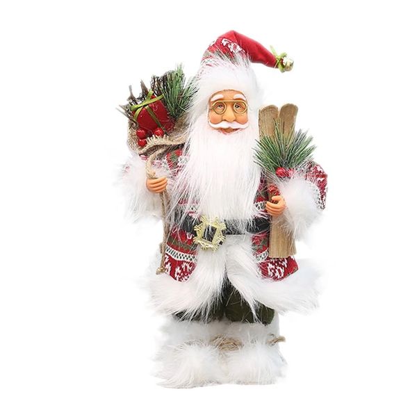 Toy Traditional Christmas Standing Santa Claus Figurine Ornament -30cm
