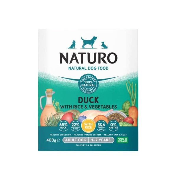 Naturo - Adult Dog Duck with Rice and Vegetables 400g
