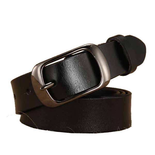 Olive Tree - Ladies Genuine Leather Belt Black