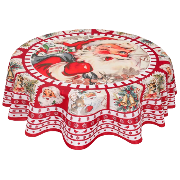 Round Santa Claus Tablecloth (150cm)