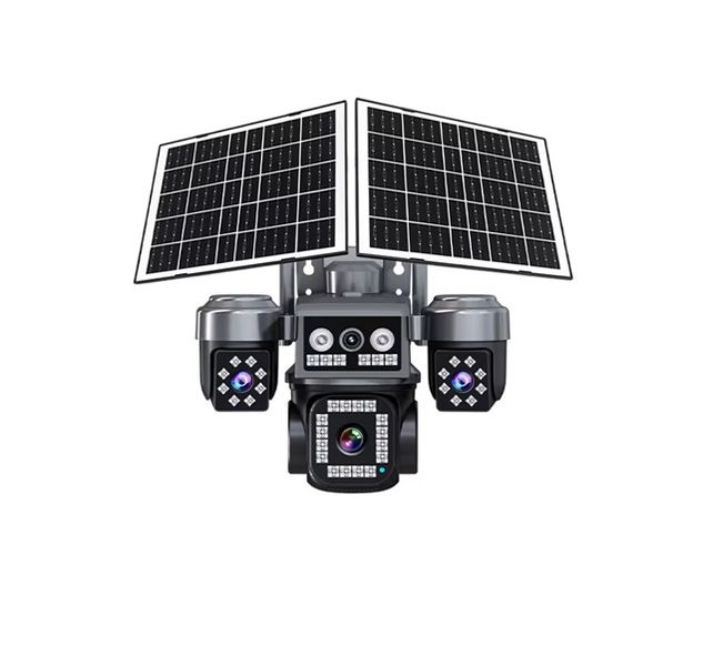4 Lens Solar Security Camera With Dual Solar Panel 16X Zoom with 4g only