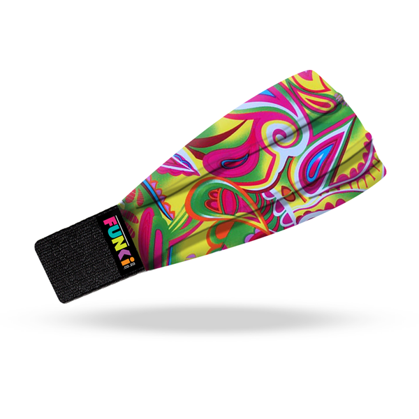 Funki Pink Green Paisley Adult Headband image