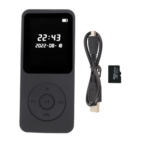 MP3 MP4 Player Bluetooth 5.0 Digital LCD 1.77in Screen With 64G Memory Card