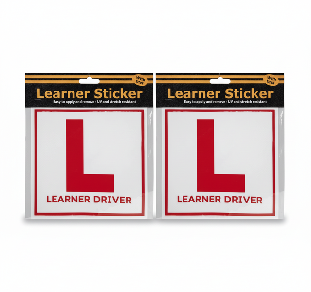 Learner Driver Magnets - Removable Safety Stickers for Vehicles - 2 Pack