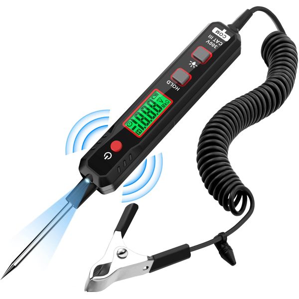 Car Circuit Tester Pen-Digital Voltage Test Tool with LED Display &amp; Buzzer