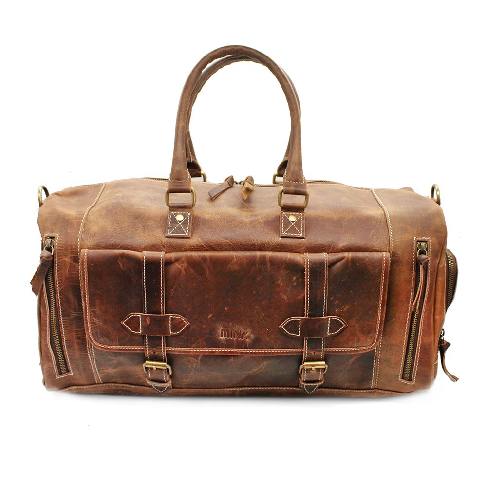 Minx Genuine Buffalo Leather Harry Duffel Bag | Shop Today. Get it ...