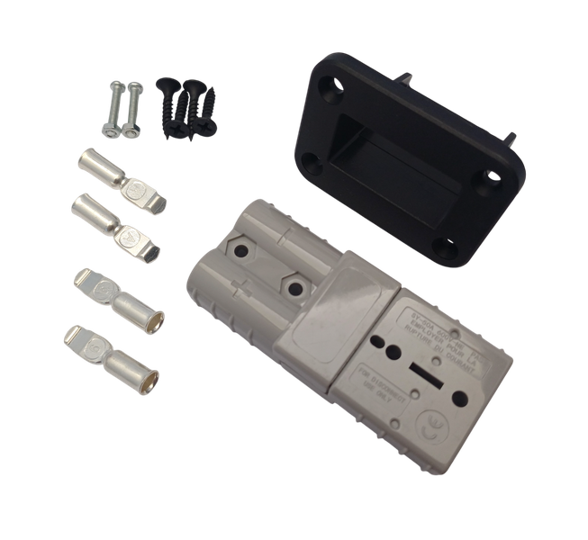 50 Amp Anderson Connector pair with flush mount plate