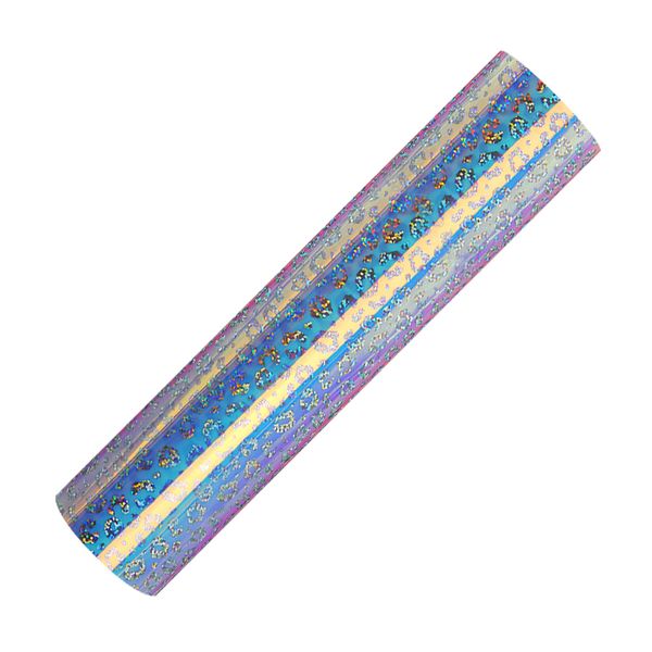 Vivid Colours Holographic Semi Clear Sticker Vinyl - Leopard Pattern