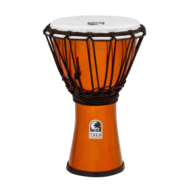 Toca Freestyle Colorsound 7" Synthetic Djembe - Metallic Orange