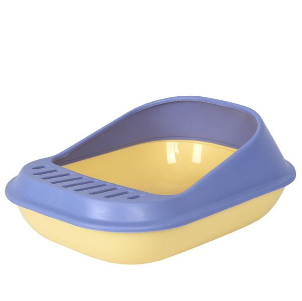 UrbanPets - Deluxe Shell Cat Litter Box High Sides with Litter Scoop