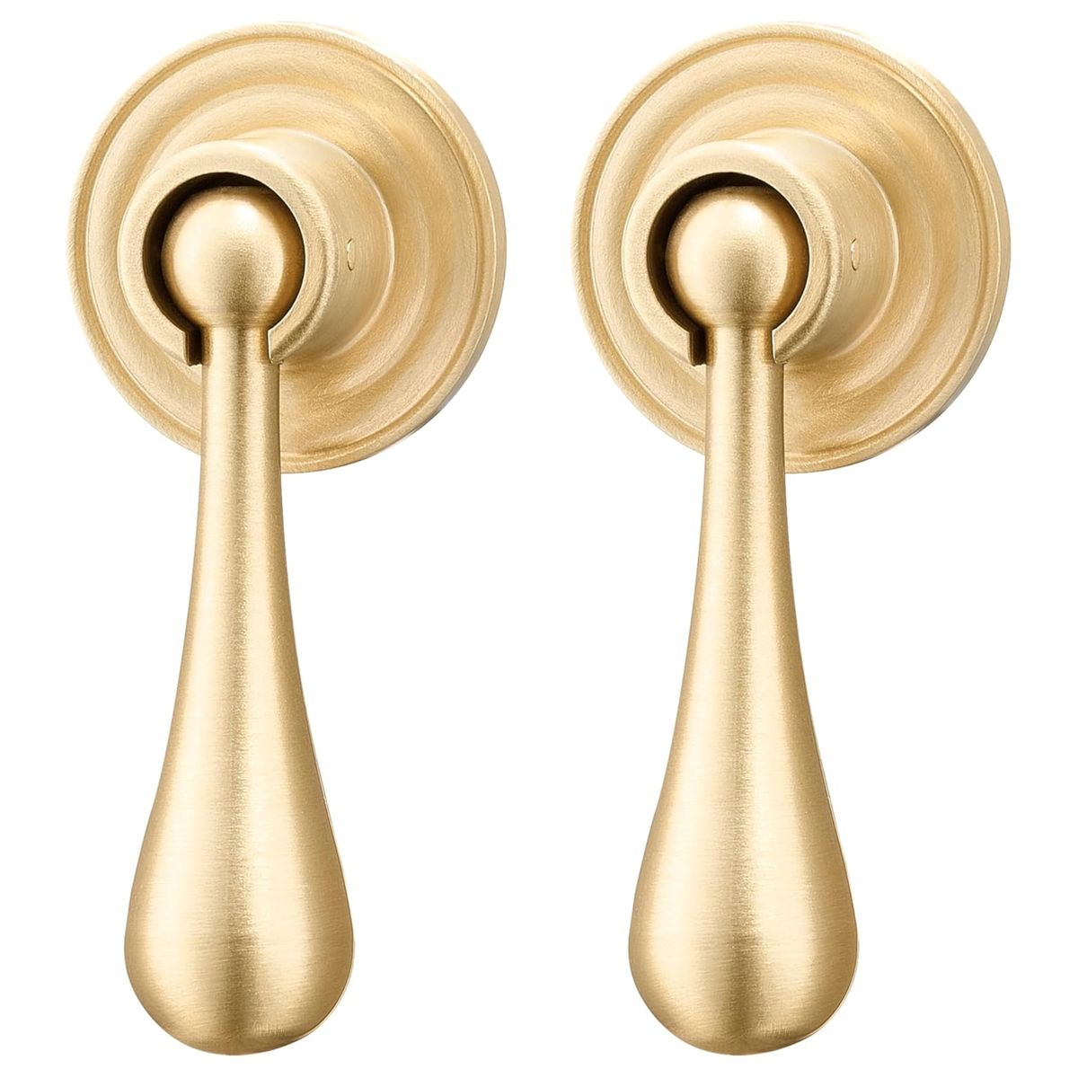DropLux Metal Brass Teardrop Door Knobs Cabinet Dresser Handle Gold