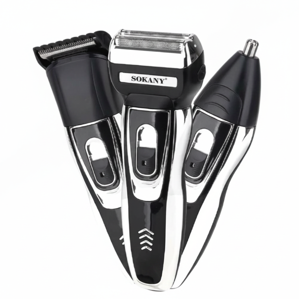 Sokany 3 In 1 Men's Grooming Kit - Beard Shaver, Nose Trimmer, Hair Clipper