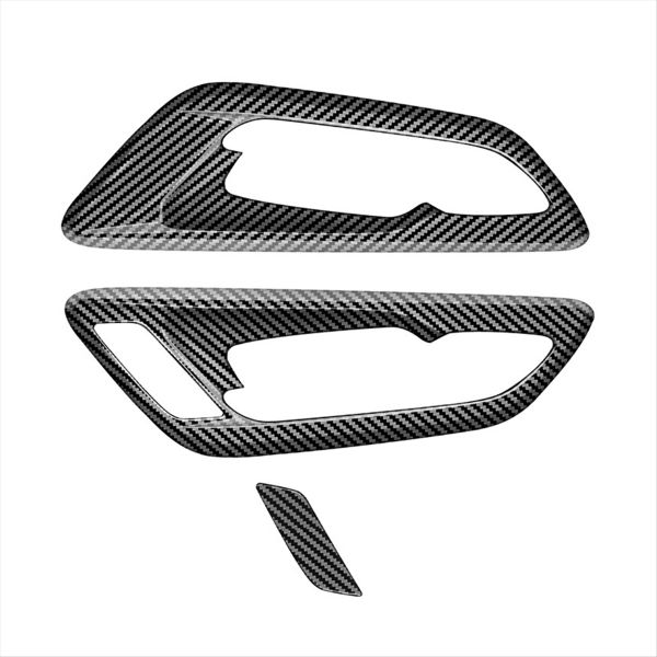 Car Inner Door Bowl Panel Inside Handle Protector Cover Carbon Fiber
