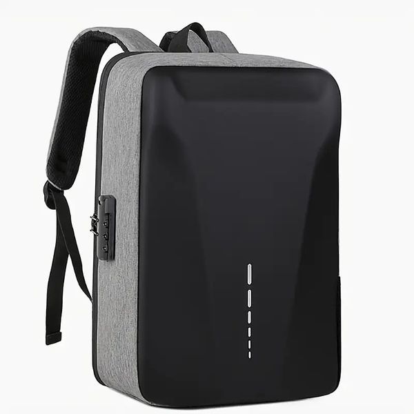 Hard Shell Anti-Theft Backpack With Password Lock For 15.6 Inch
