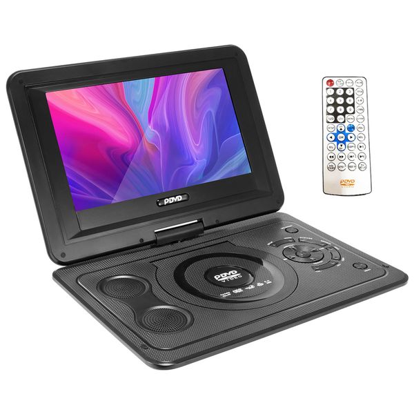 13.9 inch portable flip DVD EVD player with TV/FM/USB/game functions Black