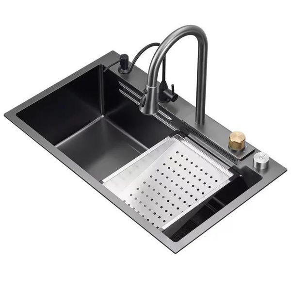 Stylish and Unique Complete Kitchen Modern Sink Waterfall