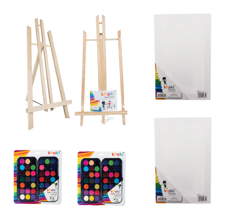 A4 Panel Canvasses Water Colour Paint and Easels | Shop Today. Get it ...