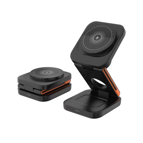 15W 3-in-1 Magnetic Wireless Charger for iPhone, AirPods &amp; Apple Watch
