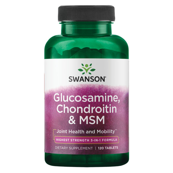 Swanson Glucosamine, Chondroitin &amp; Msm 3-in-1 Formula 120 Tabs