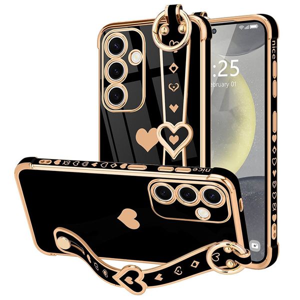 Phone Case Compatible With Samsung Galaxy A16 Cute Love Plated Cover