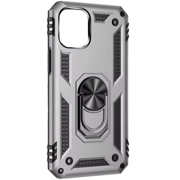 Shockproof Armor Stand Case For IPHONE 14 - Grey