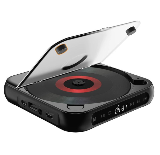 Bluetooth CD Player, multifunctional design, slim and portable