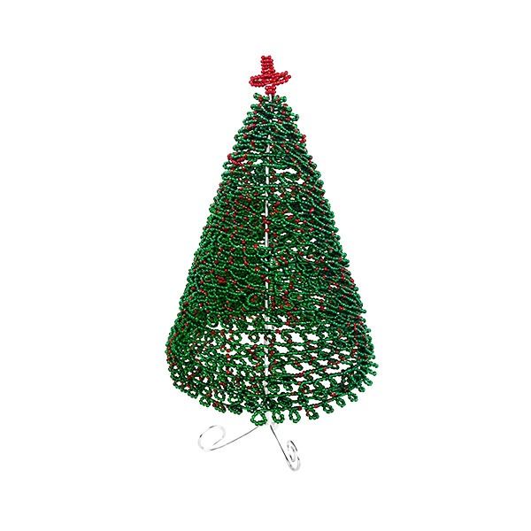 J J Green &amp; Red Tabletop Christmas Decoration with Star Topper