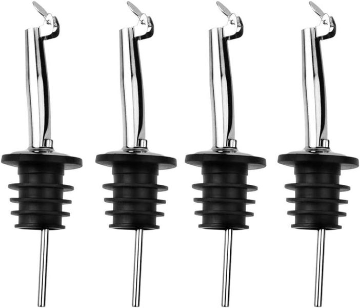 Wine Pourer, Stainless Steel Automatic Flow Control, Pack of 4
