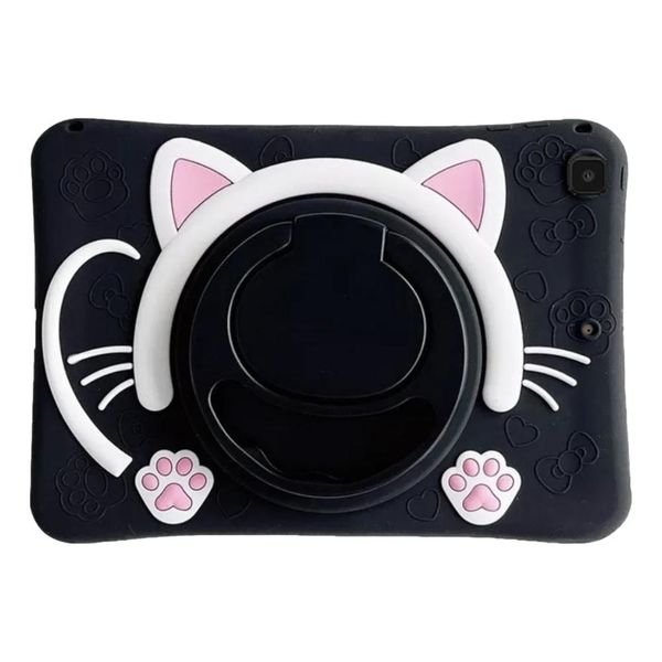 Kids Protective Silicone Kitty Cover for Samsung Galaxy Tab A7 Lite 8.7" -Black