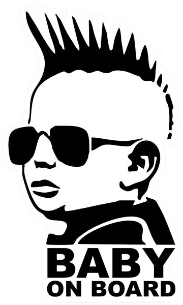 Baby On Board Cool Sticker Pack of 4
