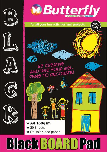 Black Board Pad &amp; Graffiti Wax Crayons Bundle