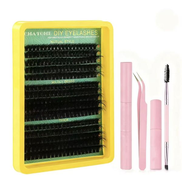 60D 80D 100D Eyelash Extension DIY Kit 300 Lashes 10-16mm Single Lashes