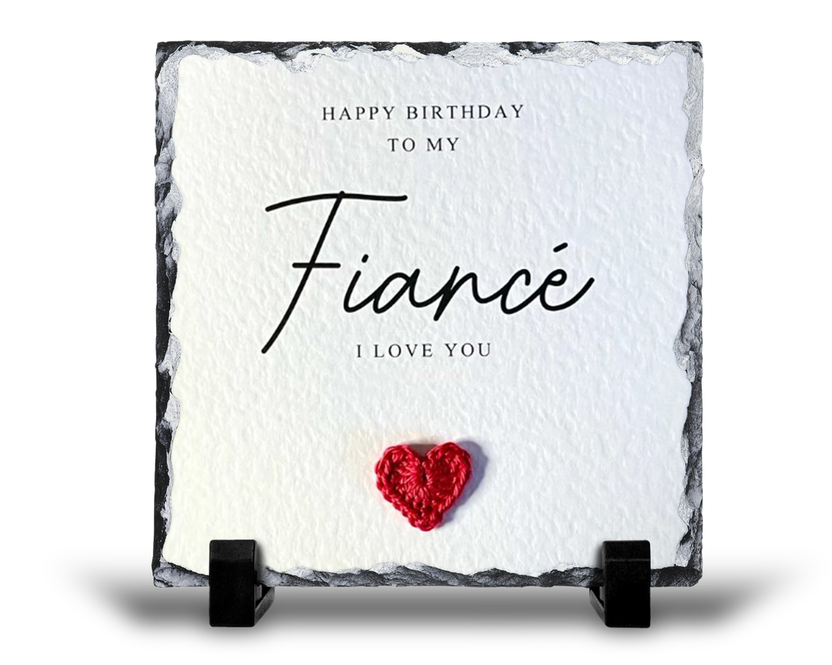 Happy Birthday to My Fianc I Love You v1 Gift Rock Slate | Shop Today ...
