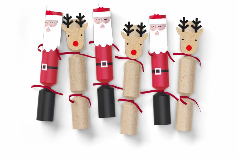 Boutique Santa &amp; Reindeer Character Christmas Crackers