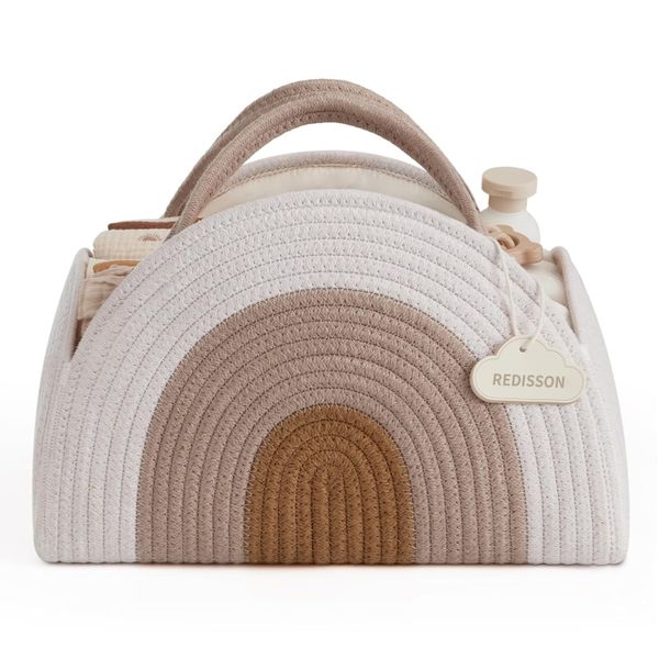 Baby Diaper Caddy Organizer, High Quality Cotton Rope Diaper Caddy Basket