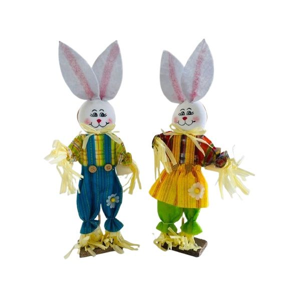 Easter Bunny Figurine Decoration (42cm) Set of 2
