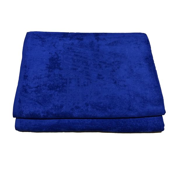 Luxury Velour Beach Towel Cotton 90 x 180cm 400gsm - P17 - 2 Pack